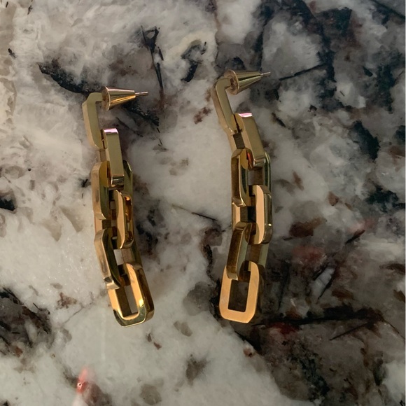 Eddie Borgo 12k Gold Vermeil Chain Link Earrings - Picture 8 of 10